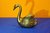 Vintage brass swan jardiniere flower bowl