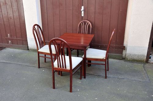 Dining Set Table Chairs Theobald Raumdesign Mahago Kusera