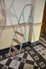 5-level ladder made of metal wood by Hellweg 1970s