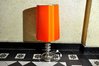 Designer floor lamp pop art chrome/red orange 1970s