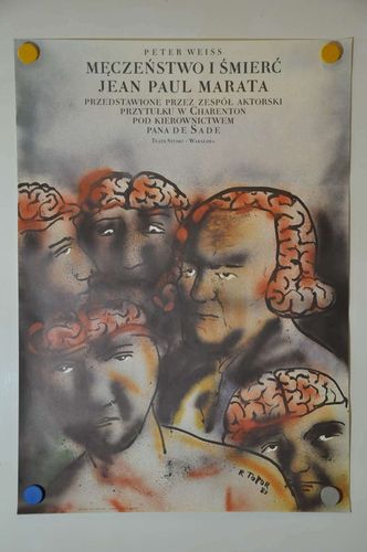Roland Topor Theaterplakat Der Märtyrer und der Tod