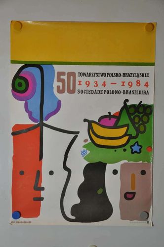Polish Poster Jan Mlodozeniec Sociedade Polono-Brasileira