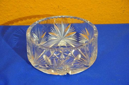 Vintage Crystal bowl Star Cut from the 50s