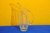 Juice pitcher craquelated crystal glass mouth blown 50s