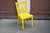 Gründerzeit Stuhl um 1880 aus massiv Holz gelb lackiert