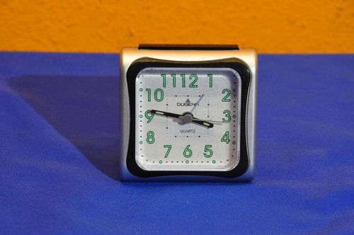 Silent alarm clock by Dugena with light alarm clock hand