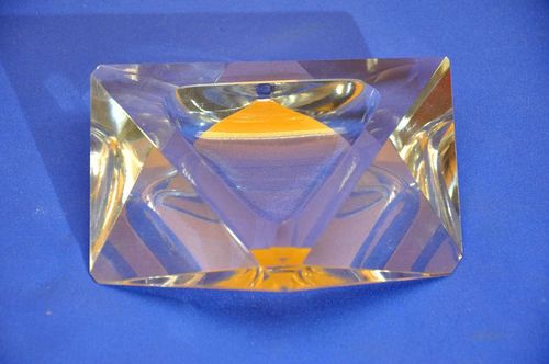 Art Deco ashtray crystal glass Star transparent