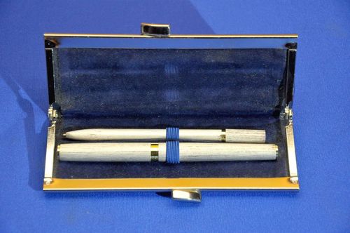 USUS writing set with case ballpen + fountain pen 1970s