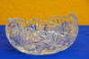 Vintage crystal Jardiniere bowl oval with slingshot star