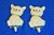 2 Porzellan Haken Katzen Wandhalter