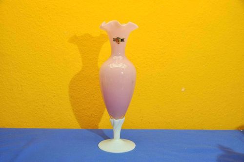 Vase in Pink White Opaline Marchio Di Positano