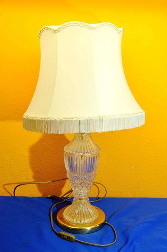 Table lamp made of glass / gold by Steinebach 1970s