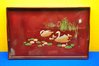 Serving tray motif swan family Chinese lacquer decor