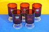 Luminarc France 5 red drinking glasses chalice glasses