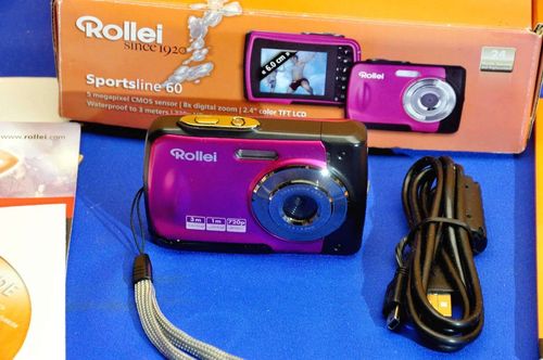 Rollei Sportsline 60 mit 5 Megapixel in pink wasserdicht