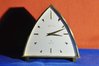 Triangular mechanical clock brass Peter 8 days movement