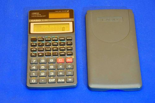 Solar pocket calculator Casio fx-991s with cover 1990s