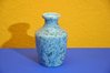 Vintage ceramic vase speckled blue