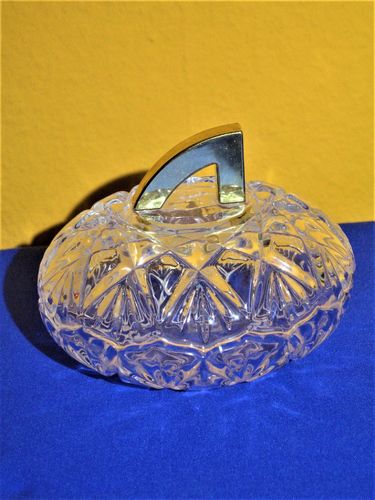 Vintage Crystal Bonboniere Lidded box Metal handle