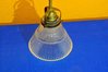 Ceiling lamp Art Nouveau Holophane glass shade ribbed