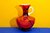 70er Jahre Murano Opal Glas Krug Vase Rot-Schwarz