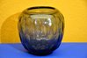 Art Deco crystal vase smoked glass olive cut ball vase