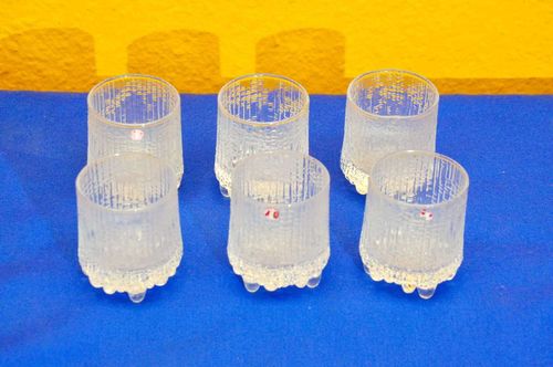 Iittala Ultima Thule 6 Stamper Vintage Ice Glass