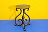Candlestick wrought iron browned for pillar candles