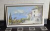 Painting Mediterranean coast view signed Morato 1970s