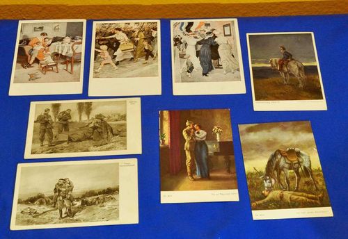 8 Militaria Postkarten Ansichtskarten 1. Weltkrieg 1918