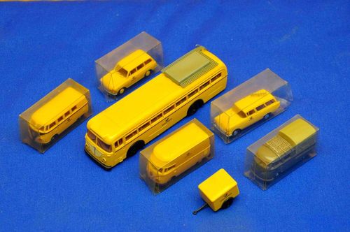 6 Brekina model cars Transporter Deutsche Bundespost