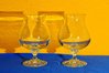 Brandy Glasses Pair 2 Crystal Goblets