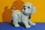 Gilde porcelain figure cute dog handmade with gold
