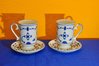2 cocoa cups Tilia blue/white porcelain Dishwasher safe