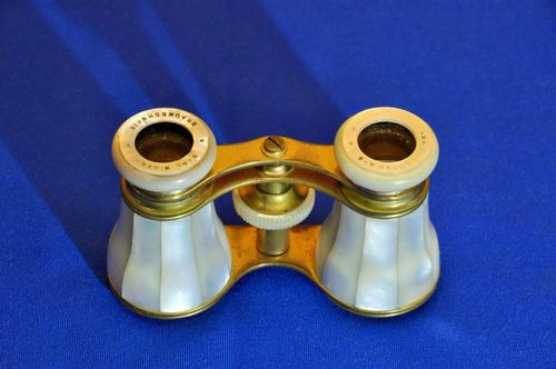 Opera glasses Emil Busch AG Rathenow mother-of-pearl gold