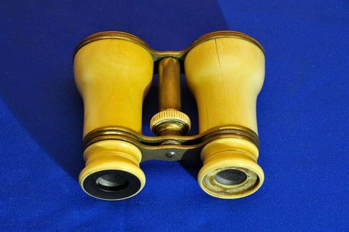 Old brass and ivory binoculars from around 1900