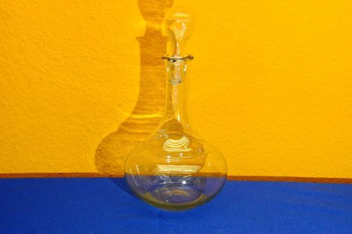 Vintage Glass Carafe with Stopper hand-blown