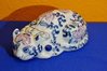 Asian Porcelain Cat Sleeping Flower Decoration