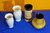 4 dekorative Vasen Keramik Porzellan Handarbeit