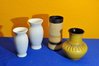 4 dekorative Vasen Keramik Porzellan Handarbeit