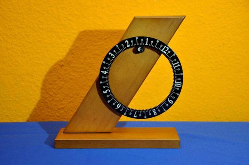 Table clock ARTempo Designs by Suko two dials 1990s