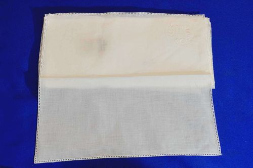 VEB Spiken Plauen Lace 9 Handkerchiefs White NOS