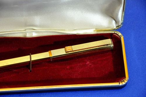 Dunhill Kugelschreiber 925 Silber vergoldet mit Box