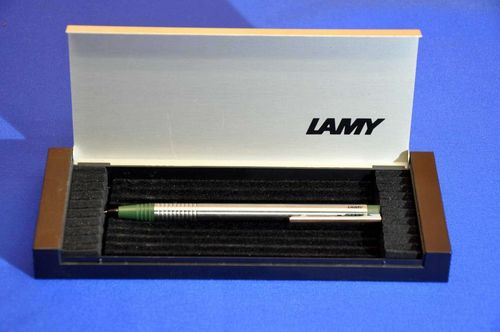 Lamy Logo Druckbleistift Chrom Olive Grün in Lamy Box