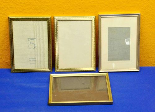 4 brass picture frames for 10.5 x 14.5 cm pictures