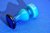 Vintage opal glass candlestick blue gradient