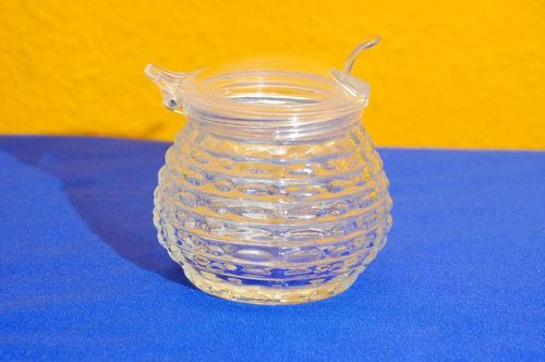 Vintage WMF Senftopf Senfglas mit Löffel