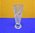 Vintage crystal candlestick vase matt and clear