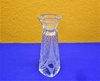 Vintage crystal candlestick vase matt and clear