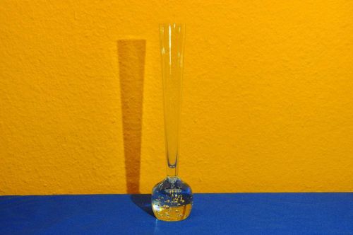 Vintage Glas Vase Solifleur Transparent Bubbles